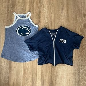 PSU Penn State tank top and zip up t shirt